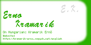 erno kramarik business card
